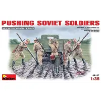 MiniArt Pushing Soviet Soldiers - Scale 1/35 - Mini Art - MIT35137