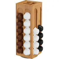 Relaxdays Capsulehouder, Accessoires voor koffiezetapparaten, Bruin