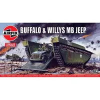 Airfix Modelbouwpakket Militaire voertuigen - 02302V Buffalo - Willys MB Jeep Plastic - 1:76 - Modelbouw
