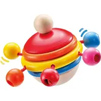 Selecta Spielzeug Toupie - Selecta - Rotondo junior - 7,5 cm - Hout - Rood/Geel