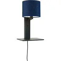 Good&Mojo Bamboe LED Wandlamp Andes | 1X E14 Max 40W | Blue Denim
