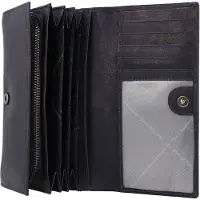 The Chesterfield Brand Leer portemonnee Hampton Billfold Wide Navy blauw