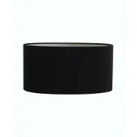 Light & Living Kap ovaal recht smal 38-17,5-19 cm VELOURS zwart-taupe