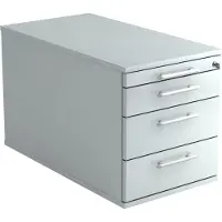 Hjh OFFICE PRO SIGNA TC30 RE - Rolcontainer Grijs Hout met 3 lades Rail handvat (kunststof)