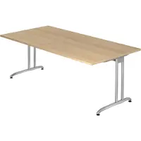 Hjh OFFICE PRO BELA 2E S - 200 x 100 Eiken