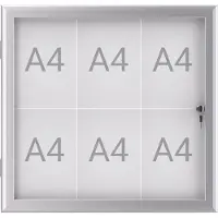 MAUL Wissellijst MAULexcite Voor papierformaat: 6 x DIN A4 Tegen regen beschermde buitenruimte 6653608 Aluminium Zilver 1 stuk(s)