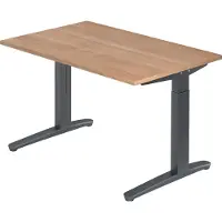 Hjh OFFICE PRO XTRA XB 12 GG - 120x80 Walnoot Tafelhoogte I In hoogte verstelbaar