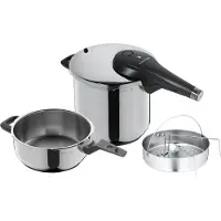 WMF Hogedrukpan PERFECT PREMIUM, set van 2 stuks, 6,5 l/3 l, met inzet,