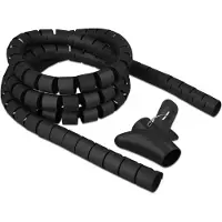 DeLOCK Spiral Hose with Pull-in Tool 2.5 m x 30 mm black