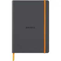 Rhodia Notitieboek Rhodia A5 lijn 80 vel 90gr titanium