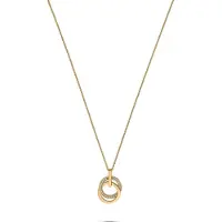 Jette - 87763234 - Ketting - Dames - 925 Zilver - geel verguld gepolijst met Zirkonia - 45cm
