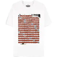 Difuzed Stranger Things Heren Tshirt -XL- Letters Wit