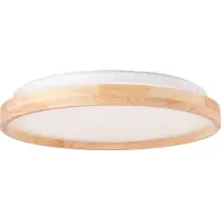Brilliant Plafondlamp Alson Ø 39,5cm wit met hout