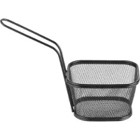 Hendi Mini frituurmandjes – stapelbaar – matzwart – 130x115x80 mm