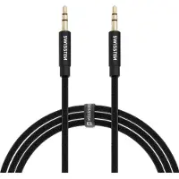 Swissten 3,5 mm / 3,5 mm audiokabel, 1,5 meter lang, van - zwart