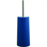 Spirella MSV Toiletborstel houder/WC-borstel - marine blauw - kunststof - 35 cm - Toiletborstels