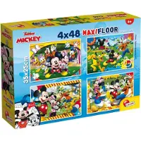 Lisciani disney puzzle maxifloor 4 x 48 mickey