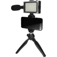 Puluz Vlog-pakket met opvouwbaar statief, microfoon, LED-projector