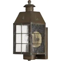 HINKLEY LED Wand Buitenlamp Nantucket | 1X E27 Max 60W | IP44 | Dimbaar | Aged Brass