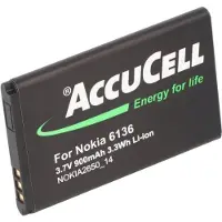 AccuCell -batterij geschikt voor Nokia 6260, BL-4C, 700mAh