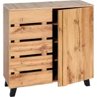 MCW Ladekast -M46, dressoir highboard, 2 deuren 88x80x34cm, natuurlijke kleur