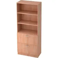Hammerbacher Matrix Gemelamineerde spaanplaat Kast 2 Planken 800 x 420 x 2.004 mm Bruin Walnoot