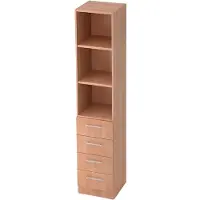 Hammerbacher Matrix Gemelamineerde spaanplaat Kast 2 Planken 406 x 420 x 2.004 mm Bruin Walnoot