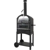 OEM Koolgrill, pizzaoven, zwart, bestand tegen hoge temperaturen, roestvrij staal