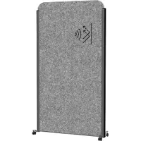MAUL Verrijdbaar wandsysteem MAULcocoon Akustik, B 1000 x H 1800 mm, donkergrijs oppervlak, antraciet