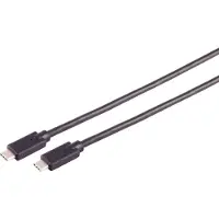 S-Impuls USB-C kabel | USB3.2 20 Gbps | PD 100W | 4K 60Hz | zwart | 0,50 meter