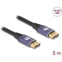 DeLOCK DisplayPort Cable 8K 60 Hz 5 m lila metal