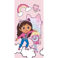 Gabby's Dollhouse Gabby's Poppenhuis Strandlaken, DJ Kattenkruid - 70 x 140 cm - Katoen