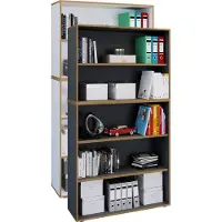 VCM Houten Büro Standplank boekenkast Dossierplank Boekenkastplank Salia 5-voudig breedte 100 cm Houten Büro Standplank boekenkast Dossierplank Boekenkastplank Salia 5-voudig breedte 100 cm