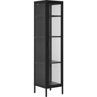 House Nordic Vitrinekast Brisbane | staal zwart 40x180x35 cm vitrinekasten | NADUVI