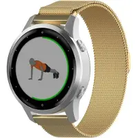 Strap-it Milanees Stalen Smartwatch Bandje 18mm – Luxe, verstelbaar & stijlvol – geschikt voor Garmin Venu 4s / Garmin Venu 3s / Garmin Venu 2s / Garmin Vivoactive 4s / Garmin Vivomove 3s - Goud