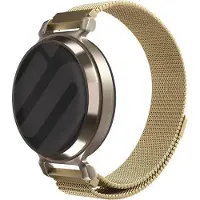 Strap-it Milanees smartwatch bandje 14mm - Gouden RVS Milanese band met magneetsluiting geschikt voor de Garmin Lily 2 (niet de eerste versie)