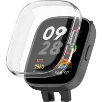 Strap-it TPU case - transparant bescherm hoesje geschikt voor Redmi Watch 3 - doorzichtige beschermhoes voor Redmi Watch 3