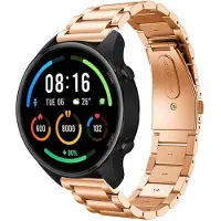 Strap-it Stalen schakel bandje - geschikt voor Xiaomi Mi Watch / Xiaomi Watch S1 (Pro/Active) / Watch 2 Pro / Watch S3 / Amazfit Balance / Bip 5 - rosé goud