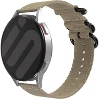 Strap-it Nylon gesp bandje - geschikt voor Xiaomi Watch S1 (Active/Pro) / Watch 2 Pro / Watch S3 / Mi Watch / Amazfit Balance / Bip 5 - kaki