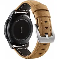 Strap-it Smartwatch bandje leer - leren bandje geschikt voor Huawei Watch GT 2 43mm / GT 3 42mm / GT 3 Pro 43mm - beige