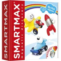 Smartmax My First Explorers - Magnetische Auto en Vliegtuig Bouwen - Bouwset met Korte en Lange Staven - Educatief Speelgoed voor Peuters - Vanaf 1 Jaar