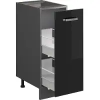 Vicco Apotheekkast R-Line Zwart hoogglans 30 cm zonder werkblad, Model 41182
