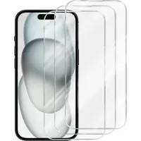 Cadorabo 3x Screenprotector geschikt voor Apple iPhone 16 - Beschermende Pantser Film in KRISTALHELDER - Getemperd (Tempered) Display beschermend glas in 9H hardheid met 3D Touch