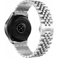 Strap-it Stalen Smartwatch bandje - Geschikt voor Xiaomi Mi Watch Jubilee stalen band - zilver - Horlogeband / Polsband / Armband