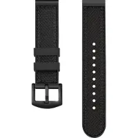 Strap-it Nylon hybrid horlogeband - geschikt voor Fossil Gen 5 / Gen 5e 44mm / Gen 6 44mm - zwart