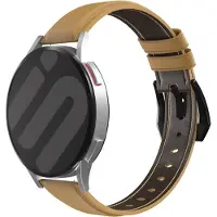 Strap-it Smartwatch bandje leer - geschikt voor Polar Ignite / Ignite 2 / Ignite 3 / Unite / Pacer - beige