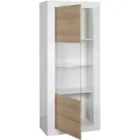 CALICOSY Boekenkast met 1 deur en vitrinekast karma gemaakt in frankrijk
