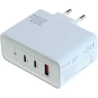 OTB USB lader | 2x USB-C PD + 1x USB-A QC | GaN | 100W | wit