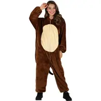 Thetru Dieren Kostuum Aap Volwassenen - Pluche - Dieren Onesie - Carnaval - Verkleedkleren Damen En Heren - Bruin - Maat XL/XXL