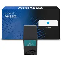 PrintAbout Toner 74C2SC0 Cyaan Hoge capaciteit geschikt voor Lexmark